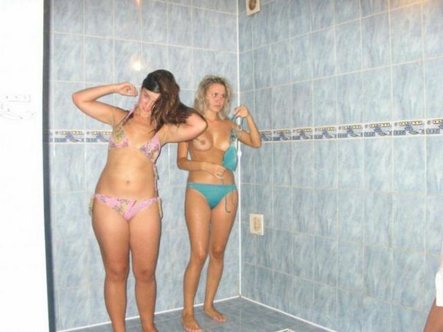 Entertainment beautiful college girls in sauna 9 photo